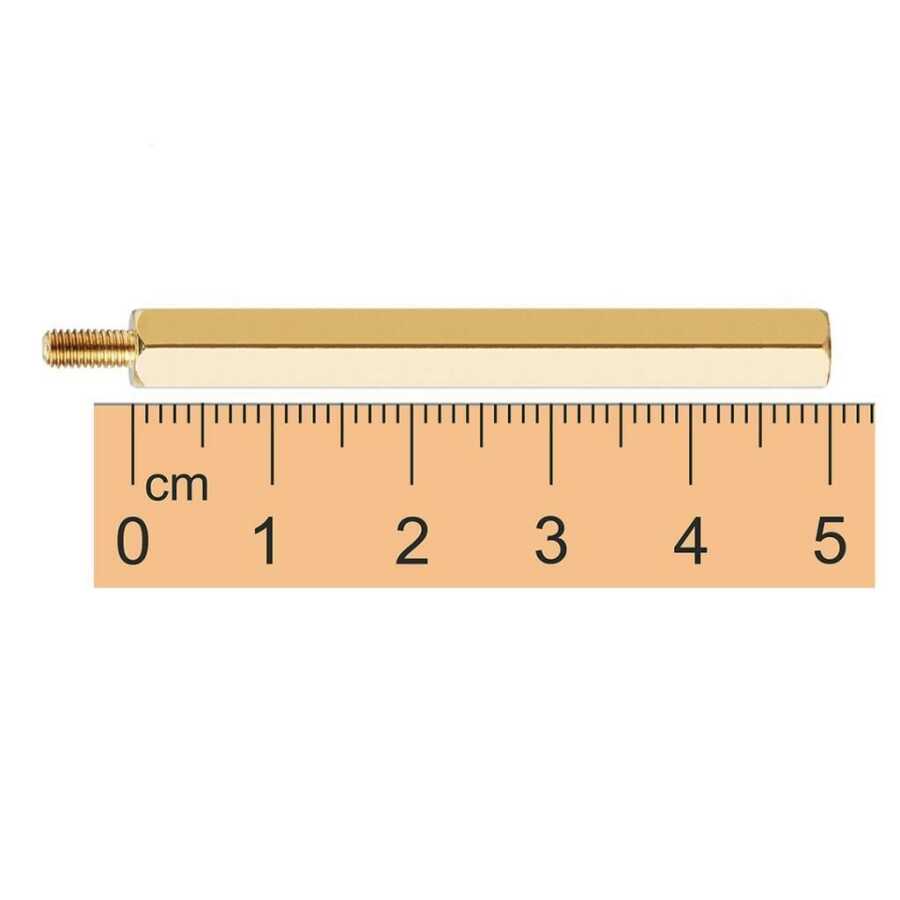  M3 50mm Metal Dişi-erkek Aralayıcı (standoff) - Metal Distans