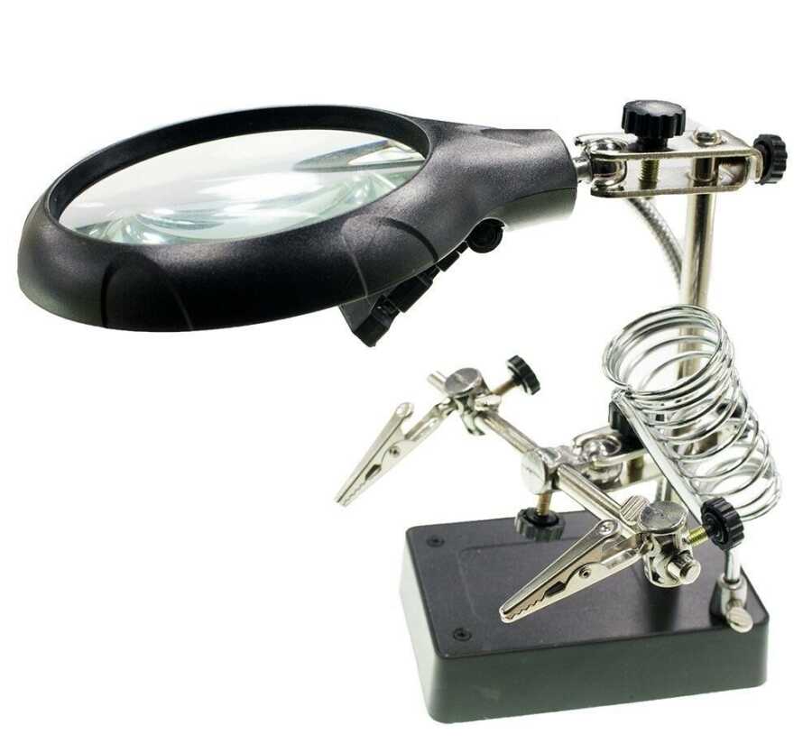  Büyüteçli Havya Sehpası - Ledli Işık - Mg16129-c