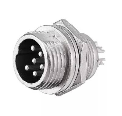 Mike Connector 6-Pin 12mm - Male - 1