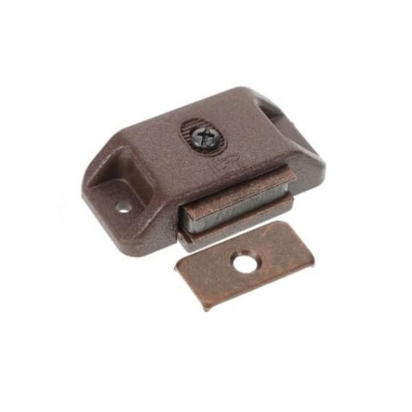  Mıknatıslı Plastik Mobilya Kapak Kilidi 30x23x13mm - Kahverengi