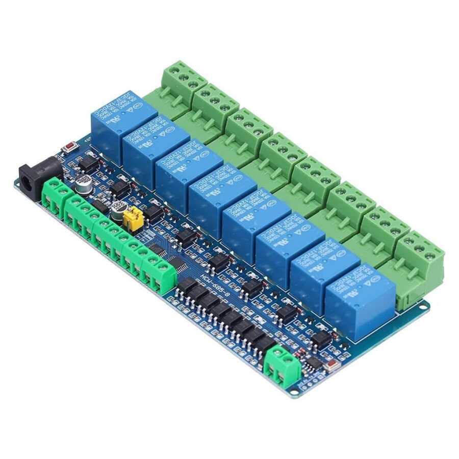  Modbus-rtu 12v 8 Kanal Röle Modülü