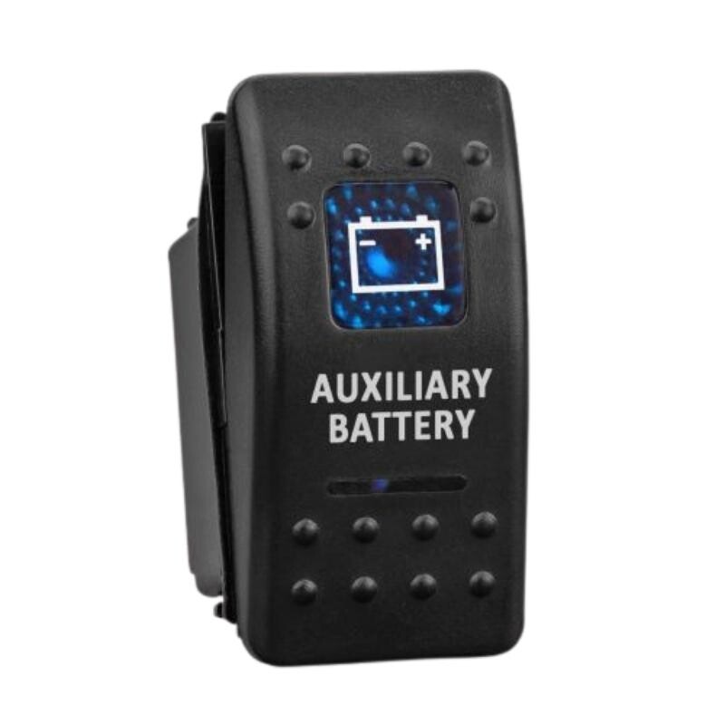  On-off Mavi Işıklı Anahtar 5-pin 12v-24v - Auxillary Battery