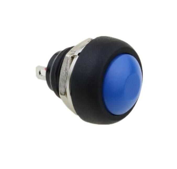  Pbs-33b 12mm Push Buton - Mavi