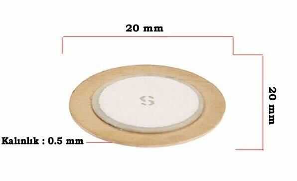  Piezo Disk Element - 20 Mm Çap