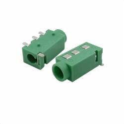 PJ-320D 3.5mm Stereo 4-Pin SMD Jack Female - Green 
