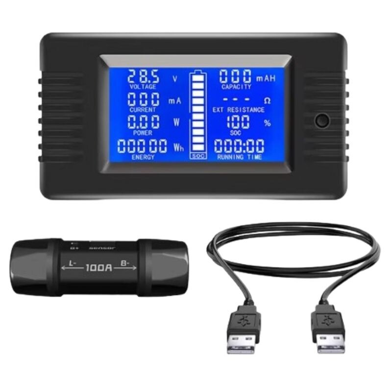  Pzem-015 8-120v 100a Voltmetre Ampermetre - Batarya Kapasite Yöneticisi