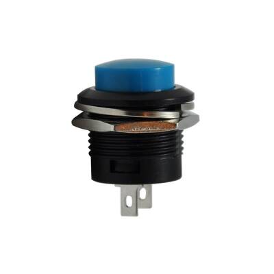 R13-507 16mm Yaylı Push Buton - Mavi - 1