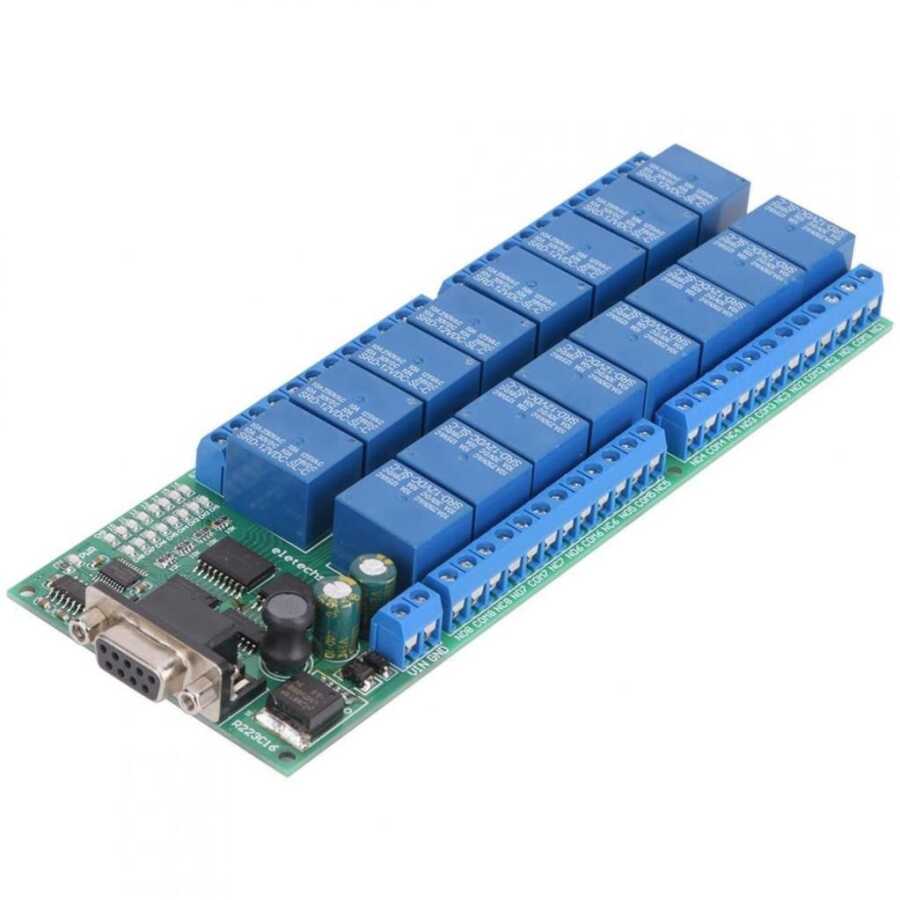  R223c16 12v 16 Kanal Rs232 Röle Modülü