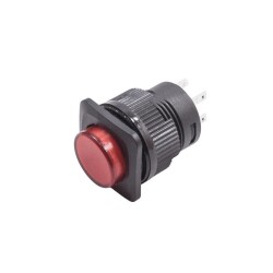 RL16-504A 16MM Self-locking Led Plastic Button Red 