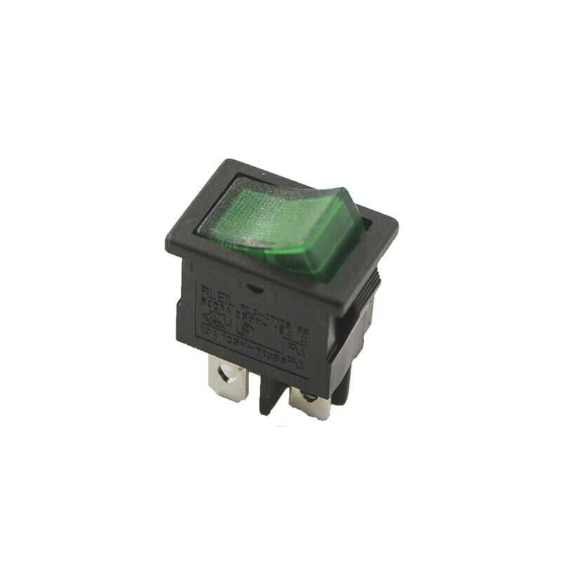  Rl3-4 On-off Yeşil Işıklı Yazısız Anahtar 4-pin Kcd1