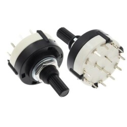 RS26 26mm 12 Position Rotary Switch - Commitator - 1