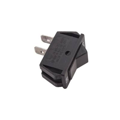 RS606 Single Narrow 2-Pin On/Off Switch - Black - 2