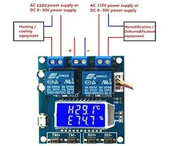 SHT20 Temperature and Humidity Controlled 2 Channel Independent Relay Module XH-M452 - 4