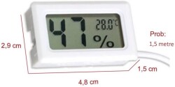 Sıcaklık ve Nem Ölçer - Kuluçka Termometre Higrometre - 3
