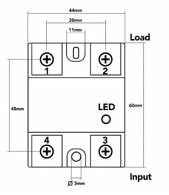 SSR-100DD Solid State Röle 100A - 3-32VDC Giriş 5-60VDC Çıkış - 2