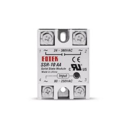 SSR-10AA Solid State Röle 10A - 80-250VAC Giriş 24-380VAC Çıkış 