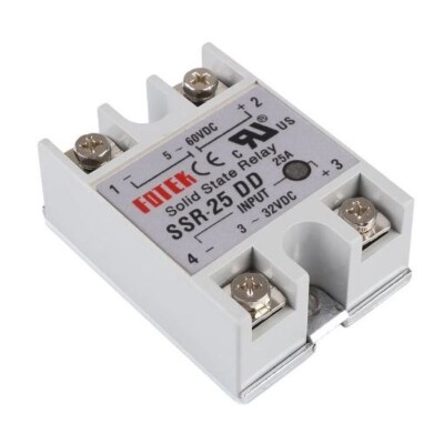 SSR-25DD Solid State Röle 25A - 3-32VDC Giriş 5-60VDC Çıkış - 1