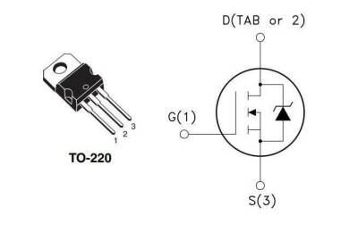 STP75NF75 - 75V 75A Mosfet - TO220 - 2