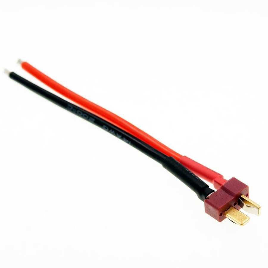 T-plug Erkek Lipo Pil Şarj Kablosu 10 Cm