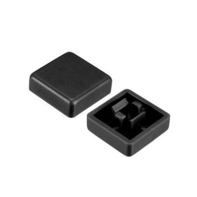 Tact Switch Kapağı Kare Siyah - 10x10x5mm ile Uyumlu - 1
