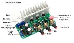 TDA2050 + TDA2030 18W + 18W / 32W 2.1-Kanallı Subwoofer Ses Güç Amplifikatör Kartı - 2