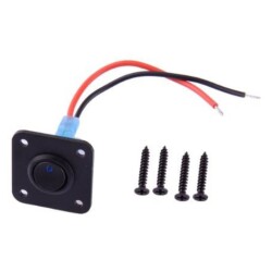 Tekli ON-OFF Mavi Nokta Işıklı Anahtar Switch Panel 12V-24V 