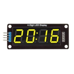 TM1637 4 Digit LED Display Clock Module - Yellow - 1