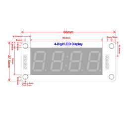 TM1637 4 Digit Led Display Saat Modülü - Sarı - 3