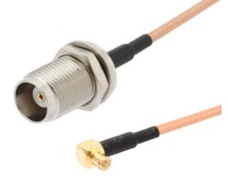 TNC-KY MCX-JW RG316 Converter Cable - 12cm 