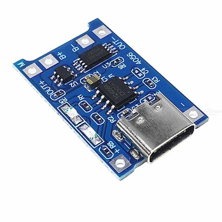 TP4056 3,7V Şarj Devresi -  Korumalı Mod Type C