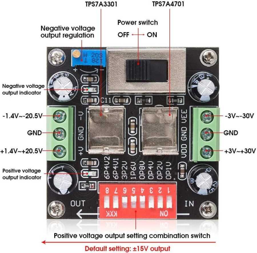 Tps Module TPS7A3301 TPS7A4701 Adjustable Linear Regulated Power Supply Module ...