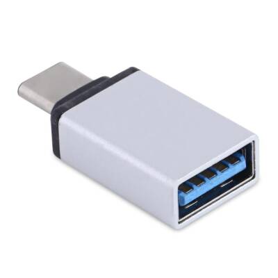 Type-C Otg Dönüştürücü- USB Çevirici - Gümüş - 1