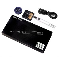 USB 5V 8W USB White Pen Soldering Iron Set - Temperature Adjustable Mode Selection - 2