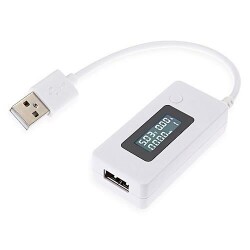 USB Voltaj ve Akım Göstergesi Kablolu 