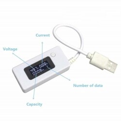 USB Voltaj ve Akım Göstergesi Kablolu - 3