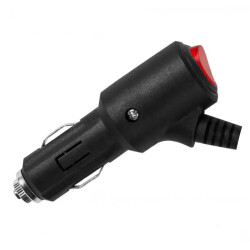 Vehicle Cigarette Lighter Socket Switch with Red Light - 15A Fuse 
