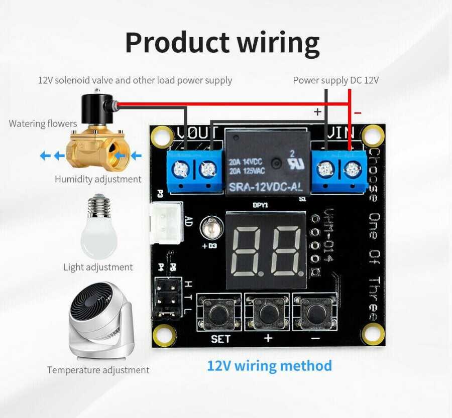 VHM-014 12V Heat-Humidity-Light Control Relay Card Motorobit ...