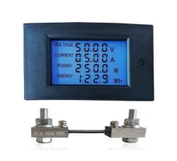 WZ-DM100 100V 100A Voltmetre Ampermetre - 75mV Şönt Direnç - 1