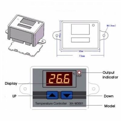 XH-W3001 220V AC Digital Thermostat - 2