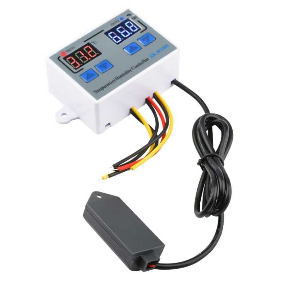  Xk-w1099 24v Sıcaklık Ve Nem Ölçer Ekranlı Röle Modülü - Termostat