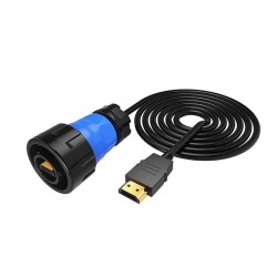 YM24-HDMI-MP-MP-3M-001 Su Geçirmez HDMI Konnektör - Erkek 