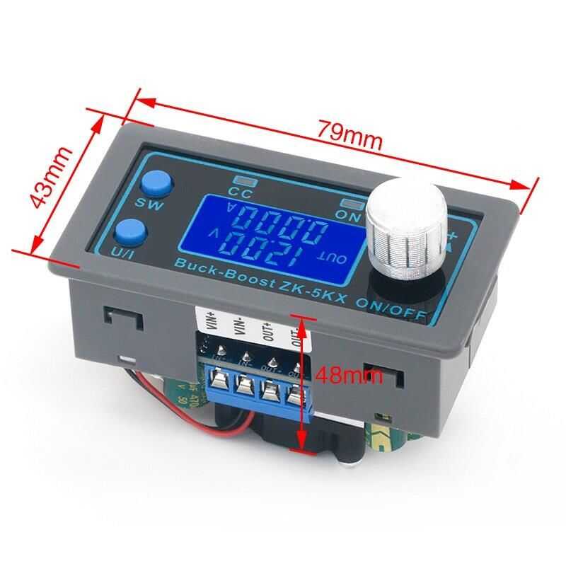 ZK-5KX 0.6-36V 5A Ekranlı Voltaj Düşürücü - Yükseltici Modül Voltaj ...