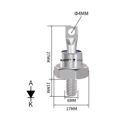 ZX70-12 70A 1200V Metal Vidalı Diyot - Katot - 2